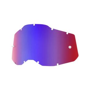 100% Strata 2 / Racecraft 2 / Accuri 2 Linse Bl� / R�d Spejl