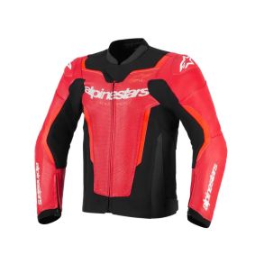 Alpinestars GP Force V2 Air MC L�derjakke Sort / R�d / Fluo R�d