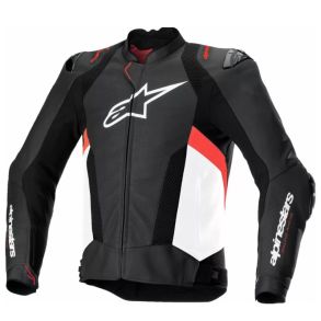 Alpinestars Missile V3 Airflow Lder MC Jakke Sort/Hvid/Rd