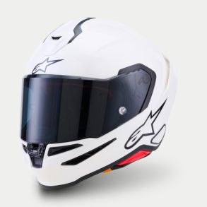 Alpinestars Supertech R7 MC Hjelm Blank Hvid
