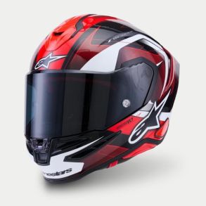 Alpinestars Supertech R7 MC Hjelm Kinetis Design R�d / Hvid