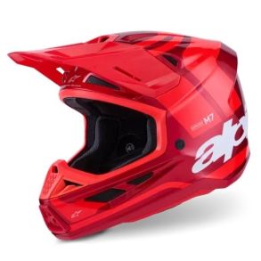 Alpinestars SM7 Core Red Gloss Cross Hjelm