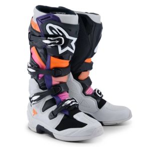 Alpinestars Tech 7 MX Stvler Lysgr / Orange / Magenta