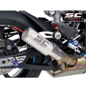 BMW S1000RR �rg. 2023-2024 SC Project CR-T Slip-on MC Udst�dning Titanium Med Stonegrid Guard