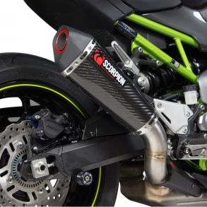 Kawasaki Z900 rg. 2017-2019 Scorpion Serket Taper Carbon Slip-on MC Udstdning