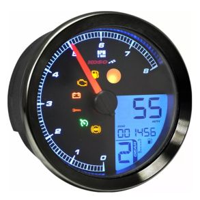 Koso HD-04 Type 2 Harley Davidson Multifunktion Speedometer Sort