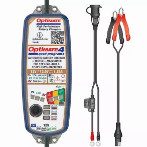 Optimate 4 Quad Program GOLD Can-Bus + Lithium Kompatibel MC Oplader