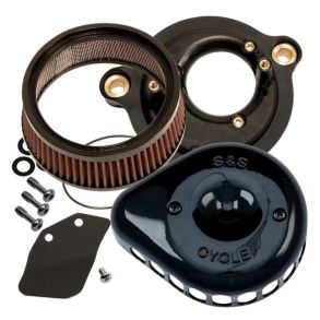 S&S Mini Teardrop Luftfilter Kit Til Harley Davidson M8 rg. 2017- Sort