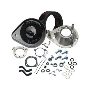 S&S Teardrop Luftfilter Kit Til Big Twins Og Softtail Med Cvo Karburator Sort
