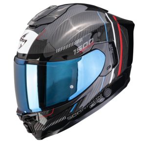 Scorpion EXO-1500 Air MC Hjelm Carbon Zity Red / Blue
