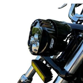 SHARK DEMON 2 LED MC Forlygte Med Beslag Til Pedestal/ Bund montering