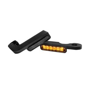 Heinz Bikes Stripes Series LED Blinklys Til Styrmontering P HD Dyna rg. 1990-2017 Sort