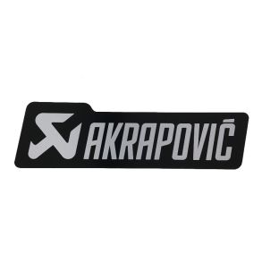 Akrapovic Sort/Slv MC Udstdning Sticker Varmeresistent 150x45mm
