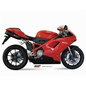 Ducati 848 / 1098 / 1198 Mivv Suono Black Under Seat Dual Slip-on MC Udstdning
