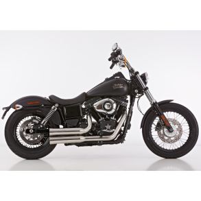 Harley Davidson Dyna rg. 2006-2017 Falcon Double Groove Komplet MC Udstdning Poleret EC-Godkendt