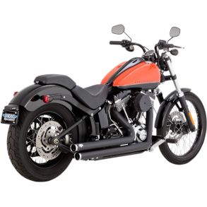 HD Dyna / Softail /  rg. 2005-2017 Vance & Hines Big Shots MC Udstdning System - Keramisk Sort