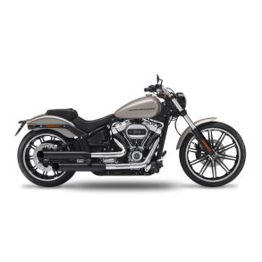 HD Softail Breakout / Fat Boy rg. 2018-2020 KessTech Fusion Long Big Slash Slip-ons MC Udstdning ECE-Godkendt