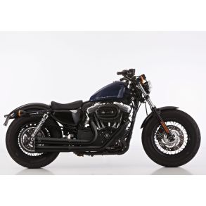 HD Sportster XL 883 / 1200 rg. 2014-2019 Falcon Double MC Udstdning Sort EC-Godkendt