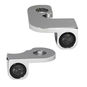 Heinz Bikes Nano Series LED Blinklys Til Styrmontering P HD Softail rg. 1990-2014 Krom