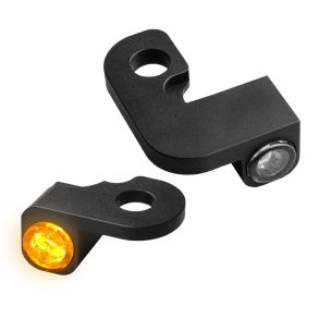 Heinz Bikes Nano Series LED Blinklys Til Styrmontering P HD Softail rg. 1990-2014 Sort