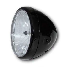 Klassisk MC Forlygte Blanksort 7