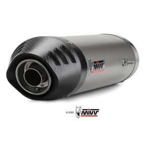 Ducati 848 / 1098 / 1198 Mivv Oval Under Seat Dual Slip-on MC Udstdning Titanium