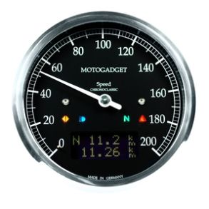 Motogadget ChronoClassic Analog Speedometer Med Digital Omdrejningstller