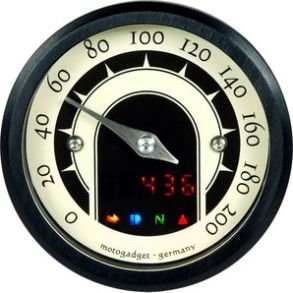 Motogadget Tiny Speedster MC Speedometer - Sort 