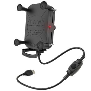 RAM Mounts Tough-Charge Mobilholder Med Trdls Oplader Vandtt