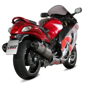 Suzuki GSX 1300 R Hayabusa rg. 2008-2017 Mivv Oval Titanium Dual Slip-on MC Udstdning