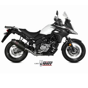 Suzuki DL V-Strom 650 rg. 2017-2023 MIVV Oval MC Udstdning Komplet System Carbon