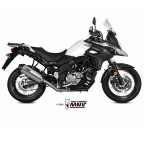 Suzuki DL V-Strom 650 rg. 2017-2023 MIVV Oval MC Udstdning Komplet System Titanium