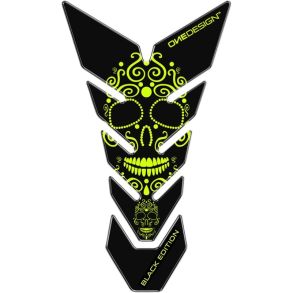 Yellow Skull Tank Pad - OneDesign Black Edition
